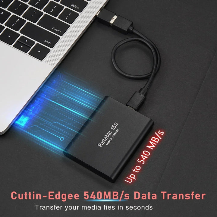 Lisslune | TECHNOLOGY | Super fast external SSD 2TB | Mini SSD | High speed storage for laptop and PC
