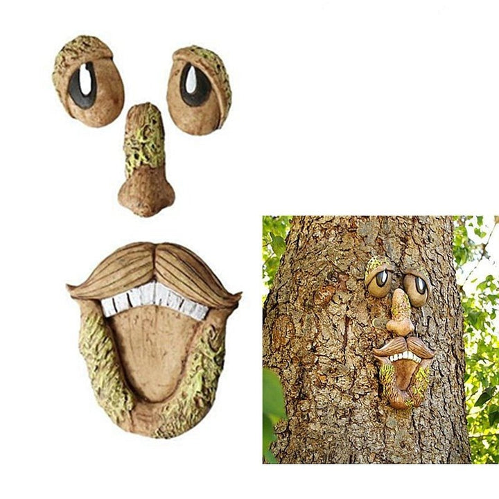 Lisslune | Funny garden decoration tree face old man