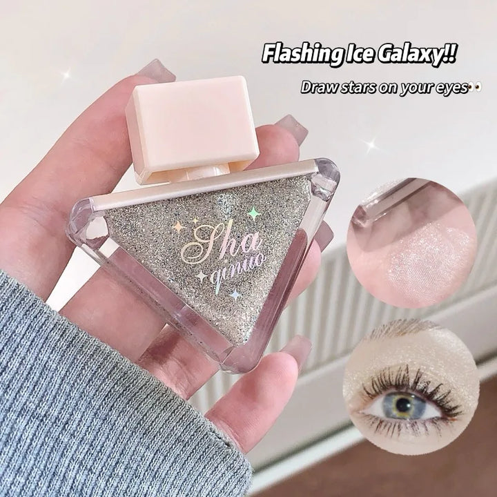Lisslune | Flüssiger Lidschatten Perlmutt schimmernd Monochrom Perlig Fein Funkelnde Pailletten Lidschatten Highlighter Langanhaltend Schnell trocknend