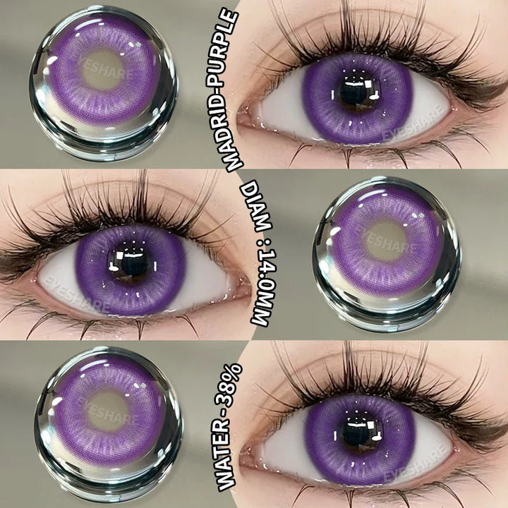 Rynx | Halloween Cosplay Colored Contact Lenses 1 Pair Cute Blue Contacts Anime Red Lenses Beautiful Pupils Green Eyelens
