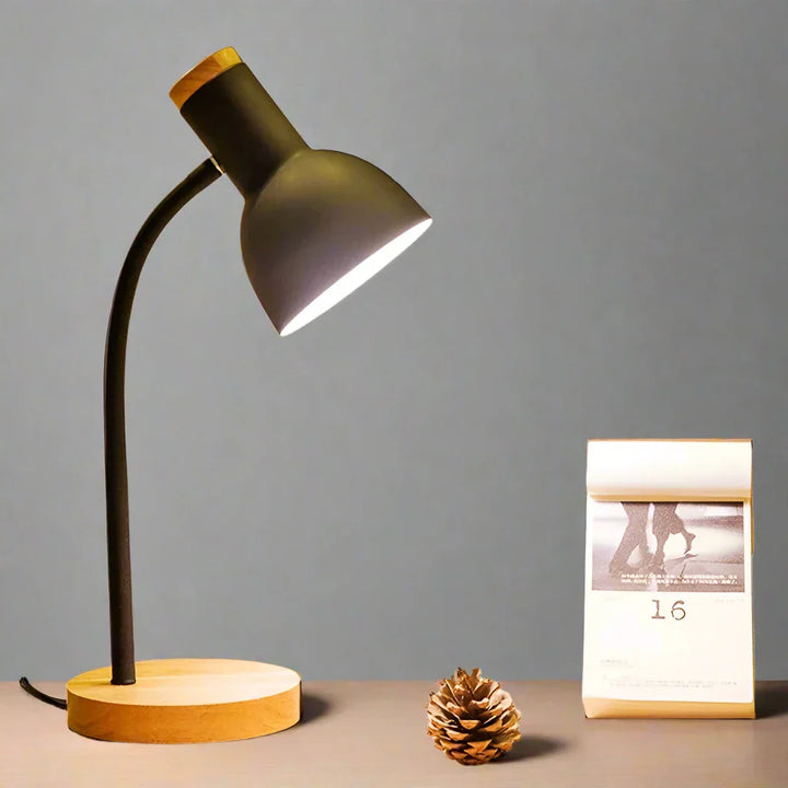 Lisslune | Autumn and Winter Lighting | Nordic Creative Wood Art Iron LED Desk Lamp - Moxie