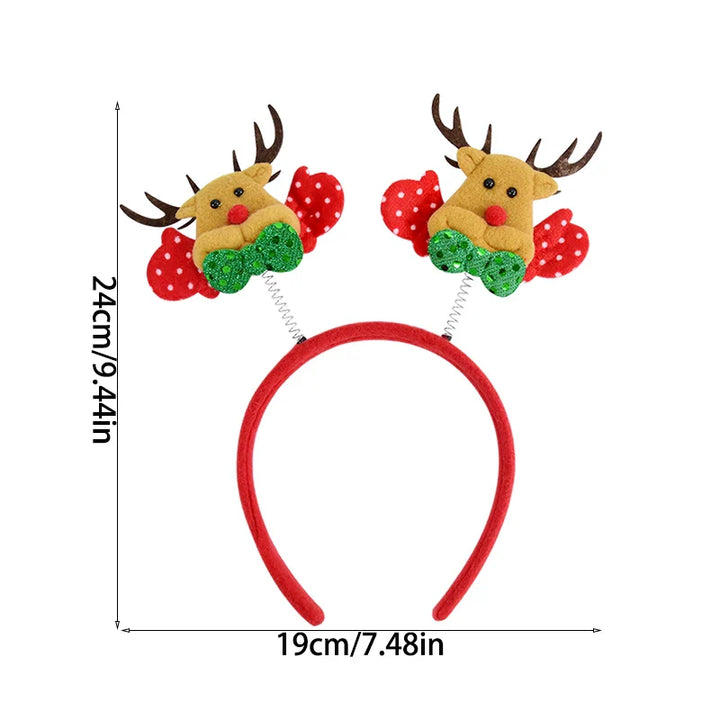 Rynx Christmas Headband Kids Adults Santa Moose Xmax Tree Hair Accessories Photo Props Christmas Decoration 2024 New Year Gifts