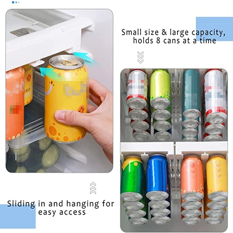 Lisslune | Refrigerator Beverage Organizer Slide Rack
