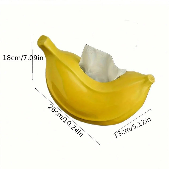 Rynx | Ceramic Banana Napkin Holder Creative Napkin Box Restaurant Bedroom Napkin Holder Wet Wipe Box Napkin Holder Decoration