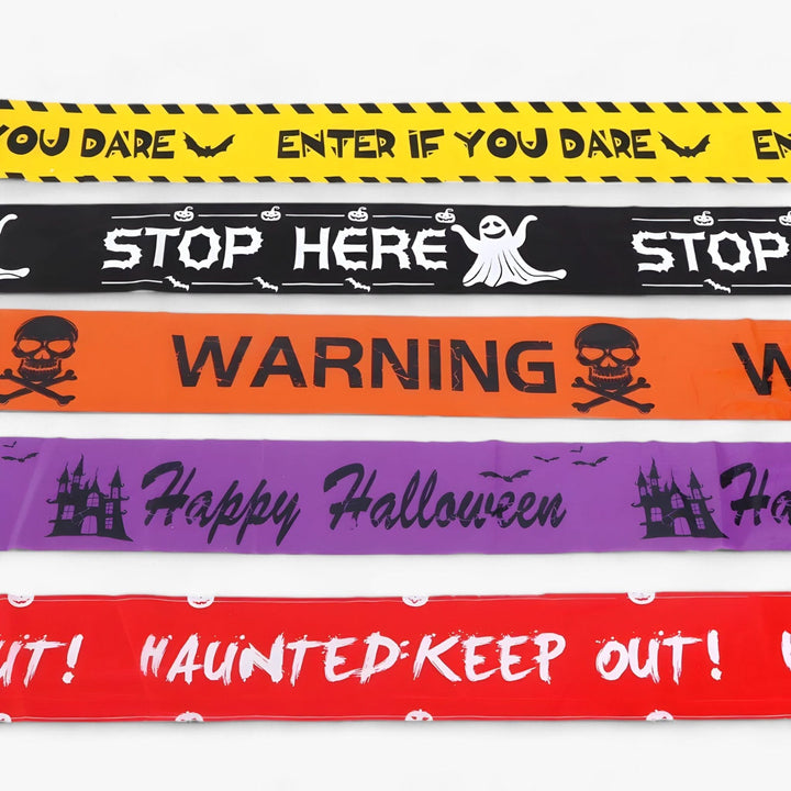 Lisslune | Bandeau Warning Skull Halloween - Spooky Party Decoration