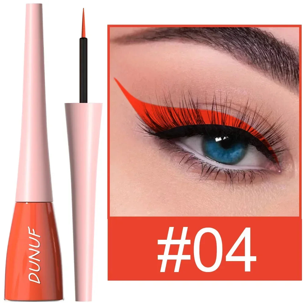 Rynx | Purple Eyeliner Long-lasting Liquid Black Eyeliner Pencil Waterproof Fast-drying Blue White Eyeliner Pencil Korean Cosmetics Tool 18 Colors