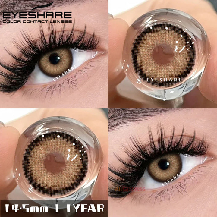 Rynx | Colorful Contact Lenses for Eyes Blue Contacts Gray Brown Lenses Green Eye Contact Lenses Beautiful Pupil Yearly 2 Pieces/Pair