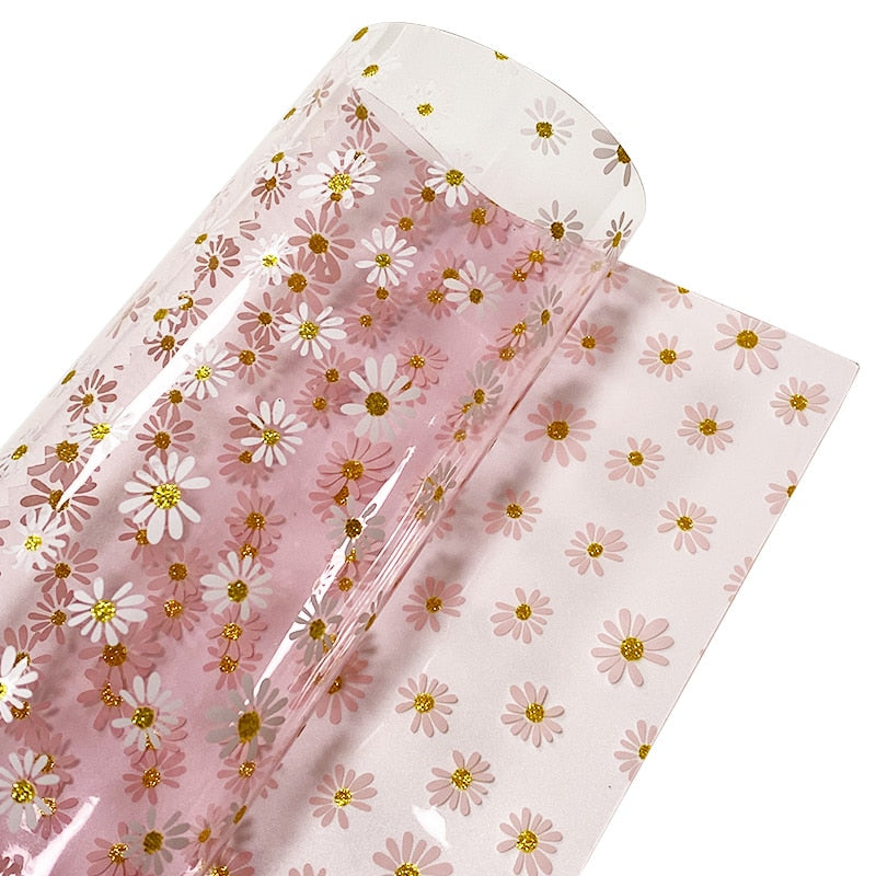 Lisslune | Floral Elegance PVC Craft Film for Creative Home Decor and DIY Projects