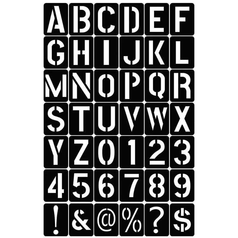 Lisslune | Creative 42-piece stencil kit for letters, numbers, and symbols - Perfect for DIY home decor and artistic creations