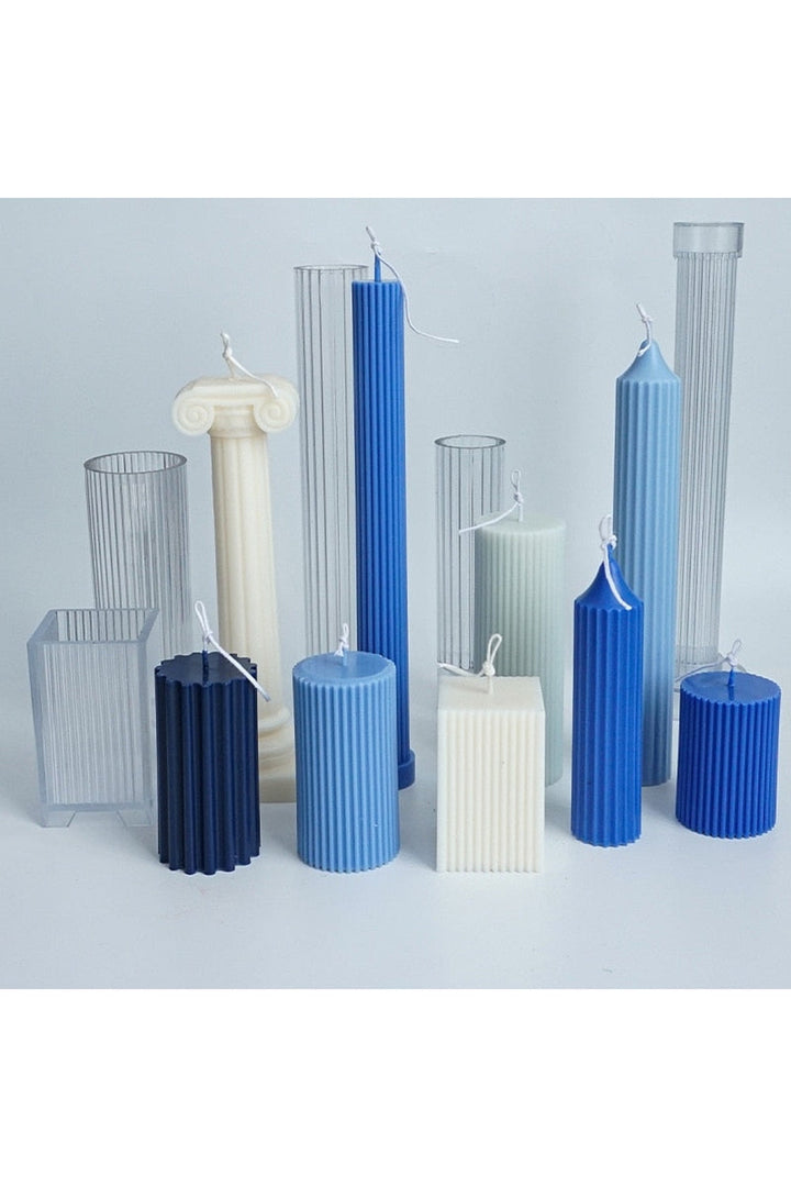Lisslune | striped pillar candle shape
