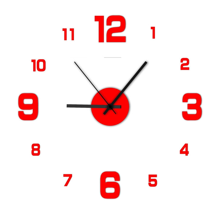 Lisslune | Frameless 3D Wall Clock + Number Wall Stickers