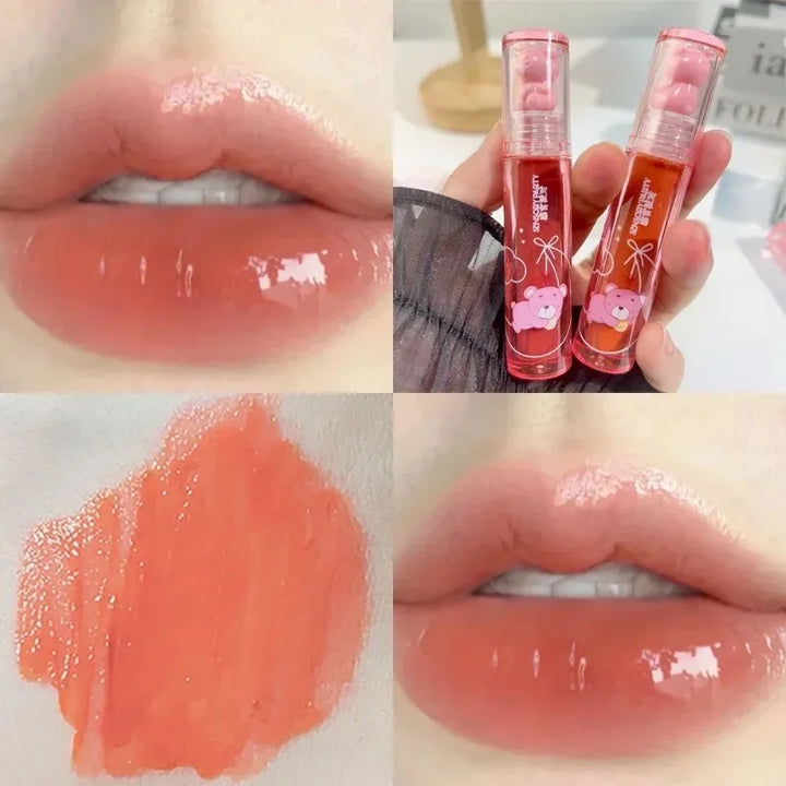 Rynx | Moisturizing Mirror Lip Gloss Long-lasting Crystal Shiny Water-light Lip Lacquer Nude Red Liquid Lipstick Women Lip Makeup Cosmetics