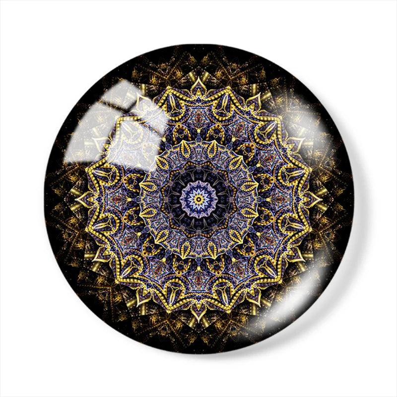 Lisslune | Luxurious Golden Glass Cabochon Set - 10 Pieces for Impressive Jewelry Creations