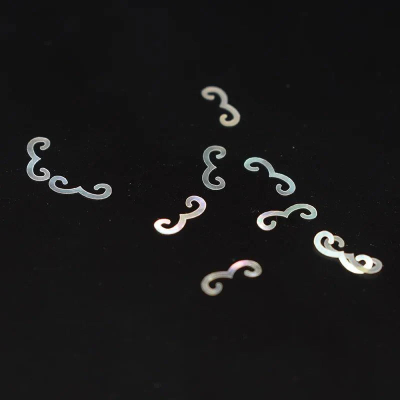 Lisslune | Stunning natural abalone shell fish tail pieces for creative jewelry and instrument inlays