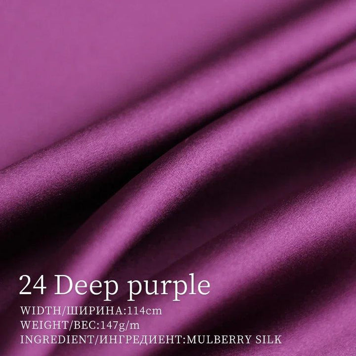 Lisslune | Opulent Red Raspberry 30 Momme Heavy Satin Silk Fabric for Refined Dress Couture and Couture Creations