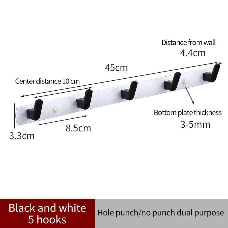 Lisslune | Over-Door Aluminum Hook Organizer: Stylish Storage Solution for Kitchen and Bathroom