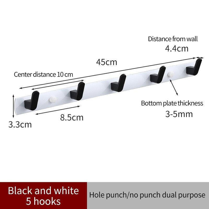 Lisslune | Over-Door Aluminum Hook Organizer: Stylish Storage Solution for Kitchen and Bathroom