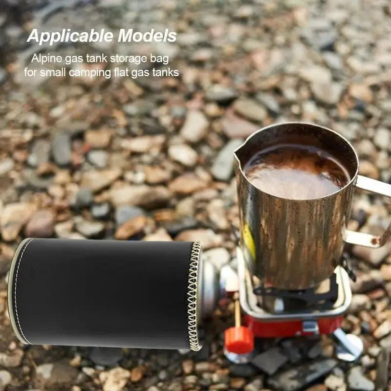 Lisslune | Retro Chic Leather Gas Can Cover - Stylish Air Bottle Protection