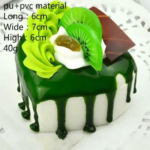 Lisslune | Realistic Faux Fruit Cake Display Model for Home Decor and Photography - 1 Piece Artificial Dessert Prop