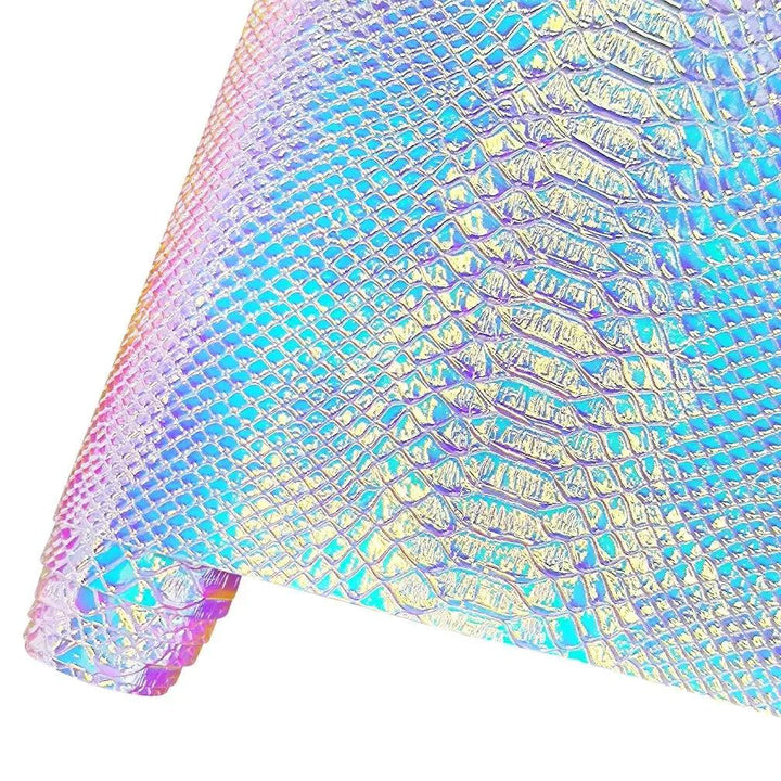 Lisslune | Captivating iridescent snake leather synthetic leather roll - The ultimate crafting essential