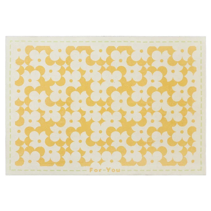 Rynx | Funny cute flower rug Minimalist children's room decor rug Comfortable soft bedroom rugs living room sofa living room rugs carpet