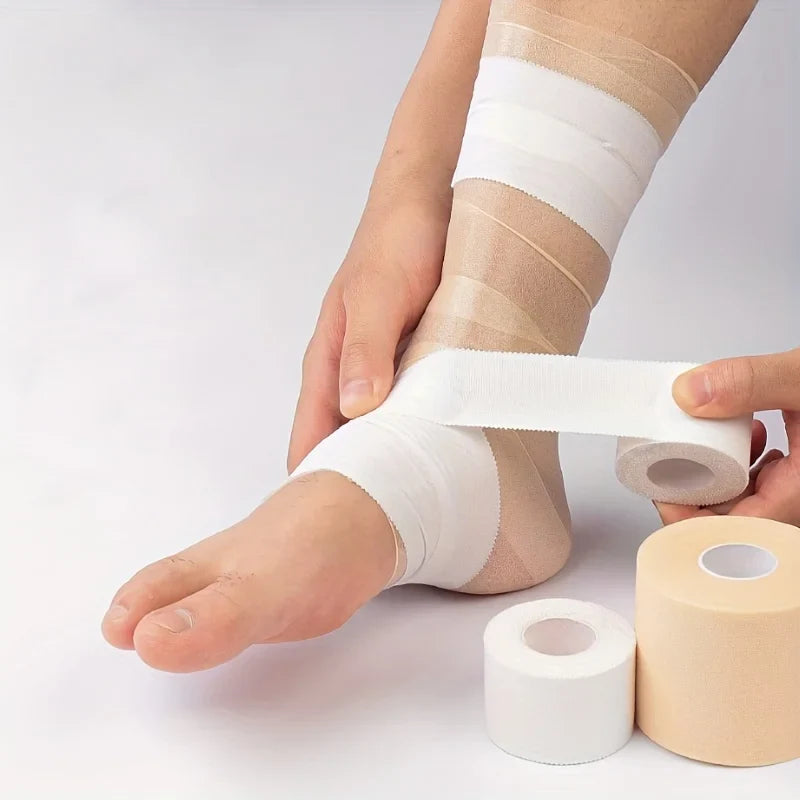 Rynx | White sports bandage and skin membrane, self-wrapping bandages, elastic tape, flexible stretch bandages for sports, knee, wrist sprains