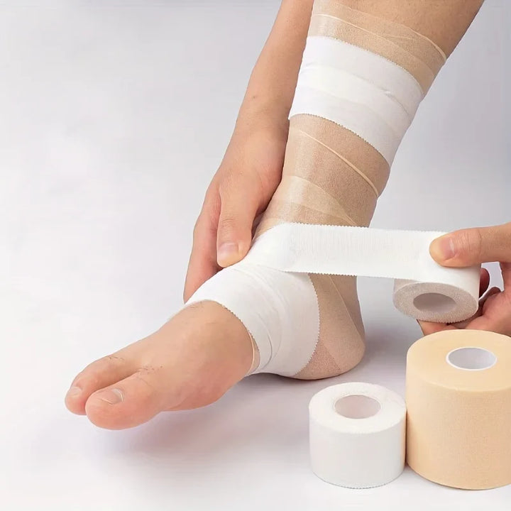 Rynx | White sports bandage and skin membrane, self-wrapping bandages, elastic tape, flexible stretch bandages for sports, knee, wrist sprains