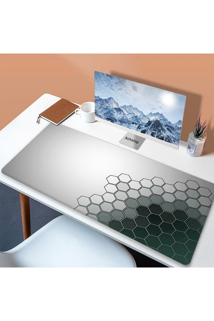 Lisslune | White Art Mouse Pad Desk Mat