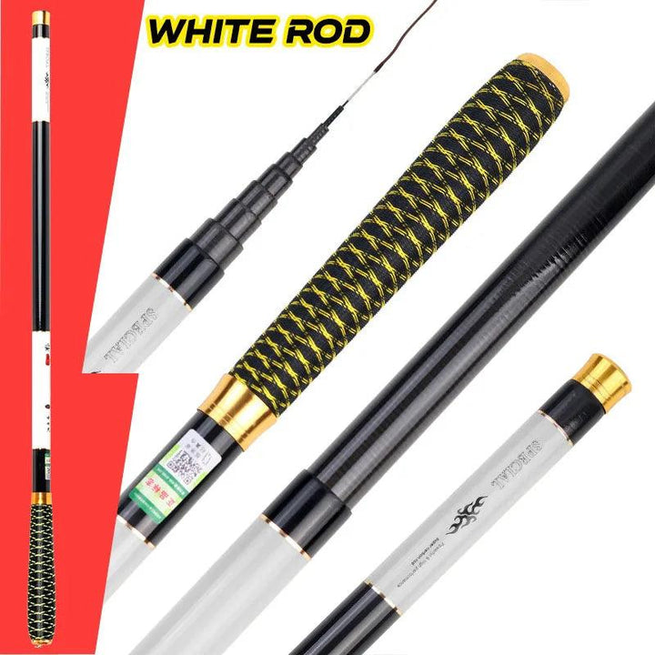 Lisslune | Premium Carbon Fiber Telescopic Fishing Rod for Freshwater Adventures - Adjustable Lengths from 2.7 to 7.2 Meters