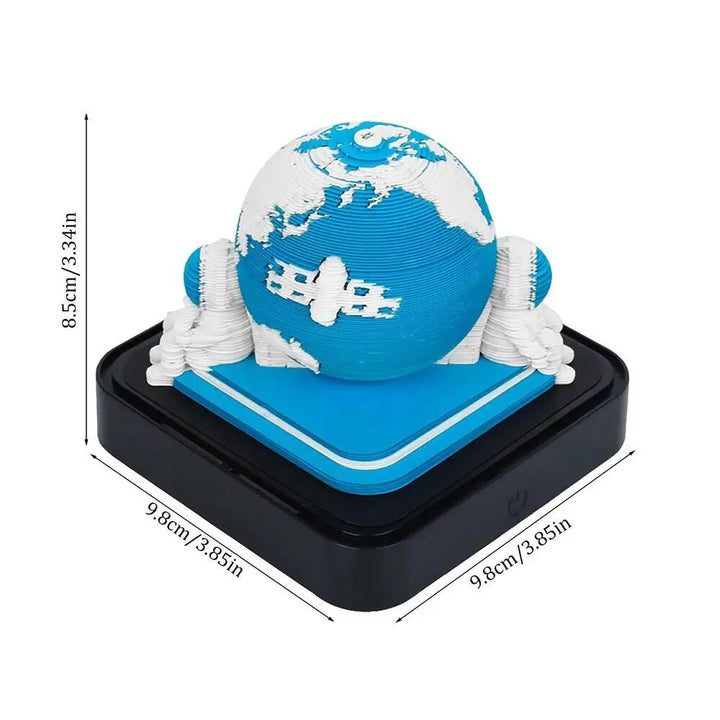 Lisslune | 3D Earth Wanderer Calendar Memo Pad