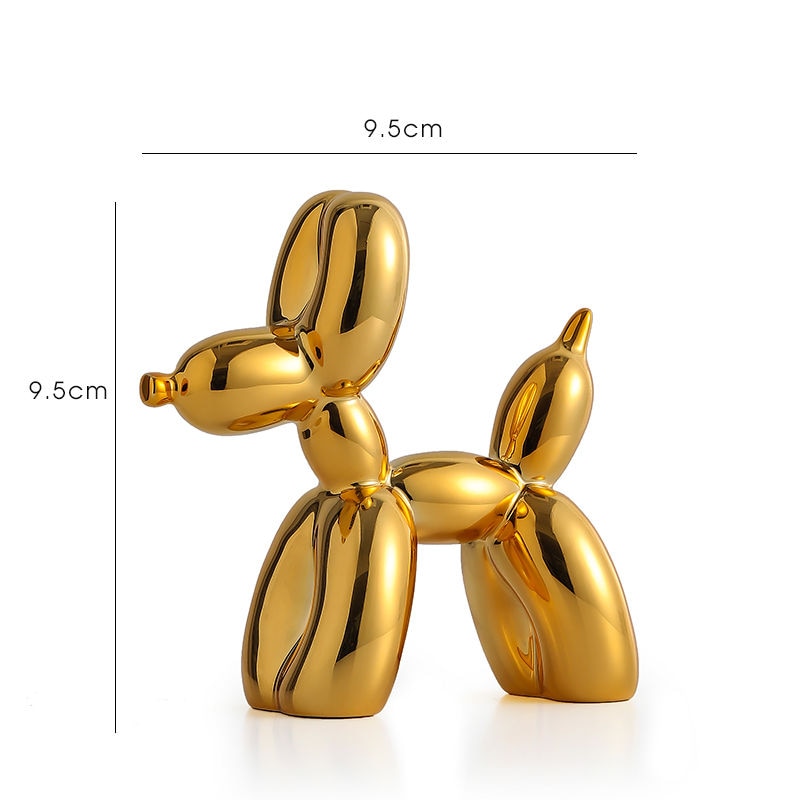 Lisslune | Balloon Dog Sculpture, Balloon Art Statue, Mini Collectible Figurine, Home Decoration, Resin Figure, Desk Accessories, Room Decoration