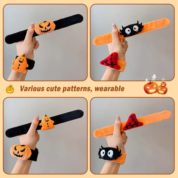 Rynx | Halloween 3D Tube Bracelet Pumpkin Witch Ghost Spider Decoration Bracelet Gift Kids Cartoon Finger Ring Props Party Supplies