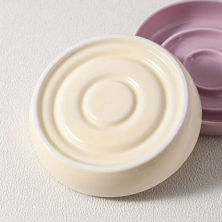 Lisslune | Ceramic Anti-Choke Feeding Bowl – Slow Feeder for Cats and Dogs