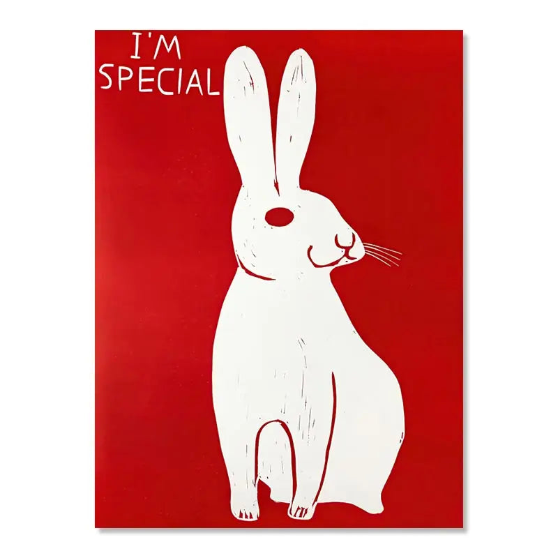 Lisslune | David Shrigley Rabbit Cat Wine Biscuit Train Wall Art Abstract Prints Canvas Painting Nordic Poster Pictures Living Room Decor