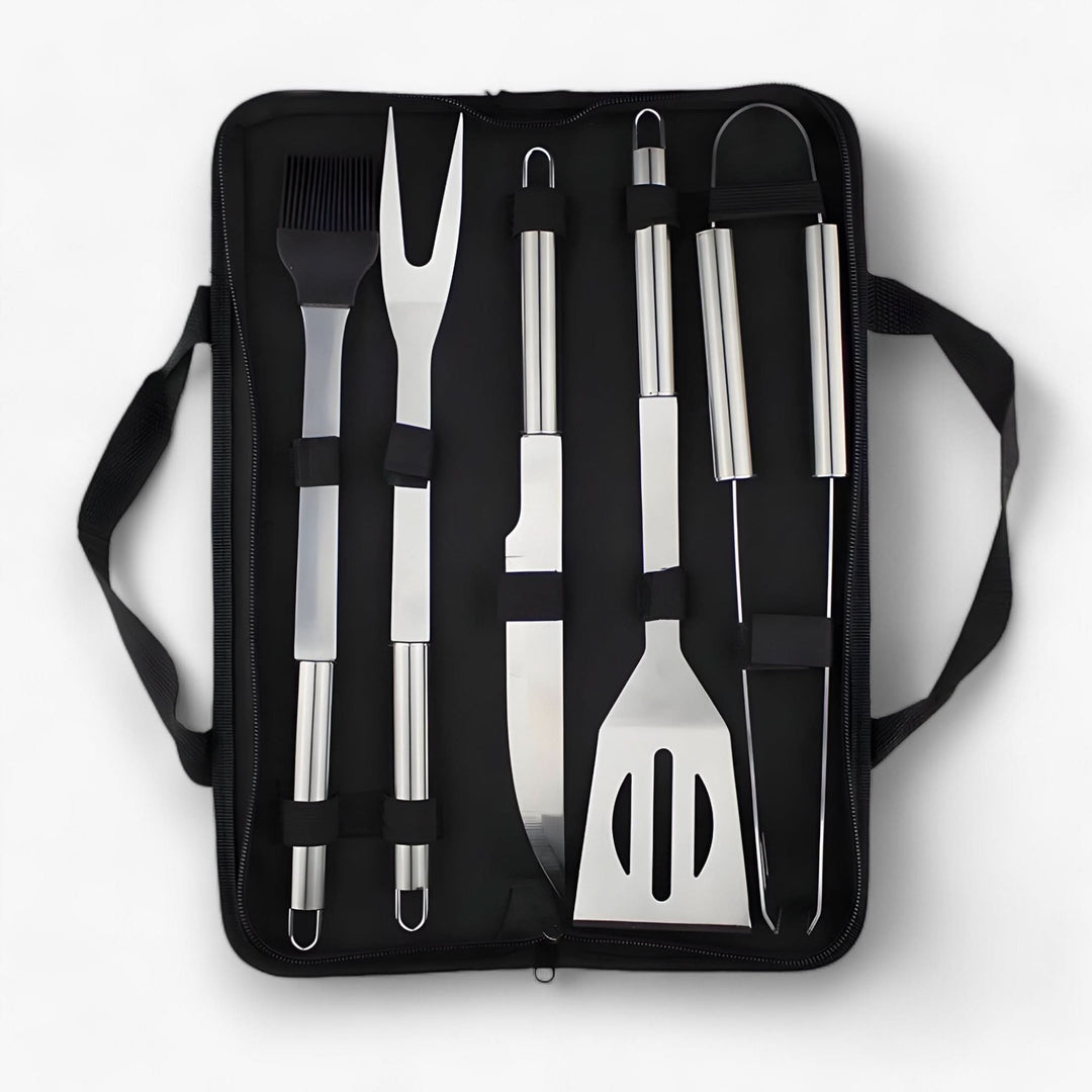 Lisslune | Stainless Steel BBQ Grill Tool Set with Carrying Case