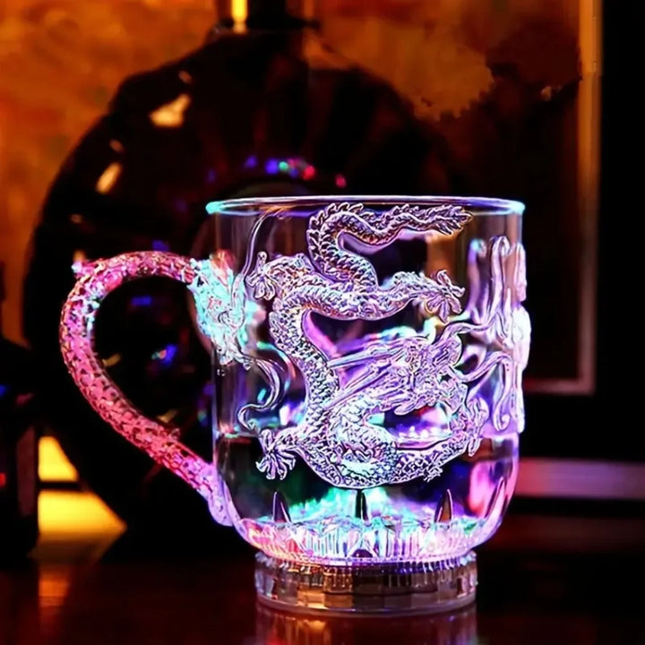 Lisslune | 1 piece color changing luminous LED dragon mug water activated lights beer coffee milk tea wine whiskey bar cup travel creative gift