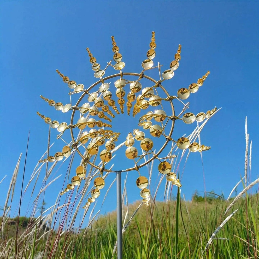 Lisslune | Windmill Spinner | Unique wind-powered garden decor made of metal