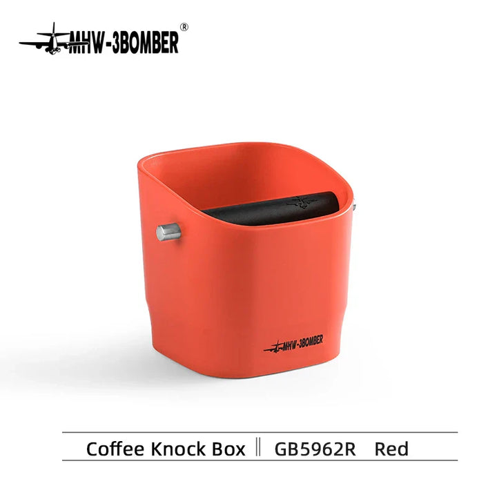 Lisslune | 0.9–1.2 l Espresso knock box, detachable knock bar and non-slip base, square coffee grounds waste, barista desktop accessories