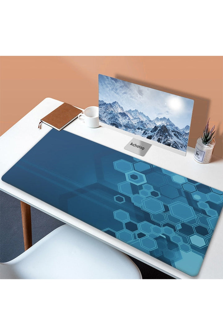 Lisslune | White Art Mouse Pad Desk Mat