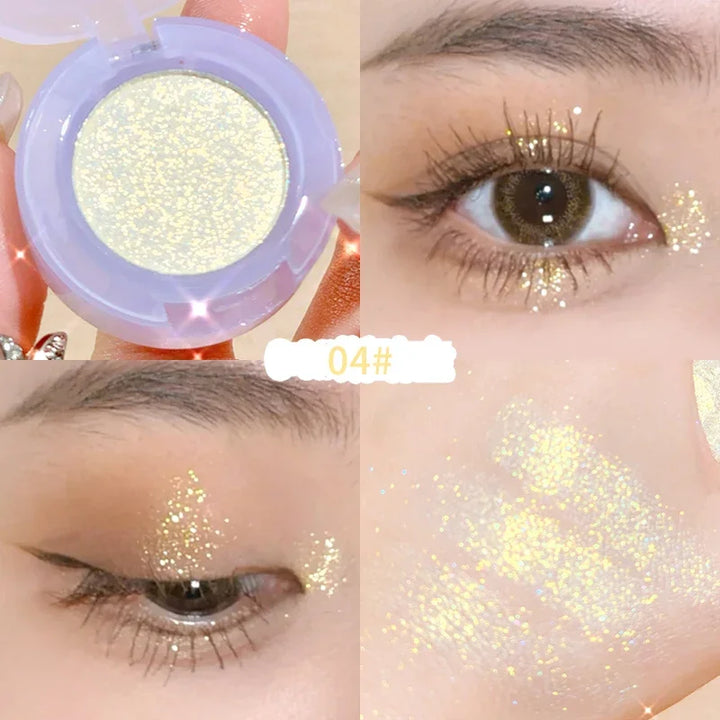 Rynx | Mashed Potatoes Texture Glitter Eyeshadow Long-lasting Waterproof Shimmer Eye Shadow Makeup Pearl Eyeshadow Pigment Korean Makeup