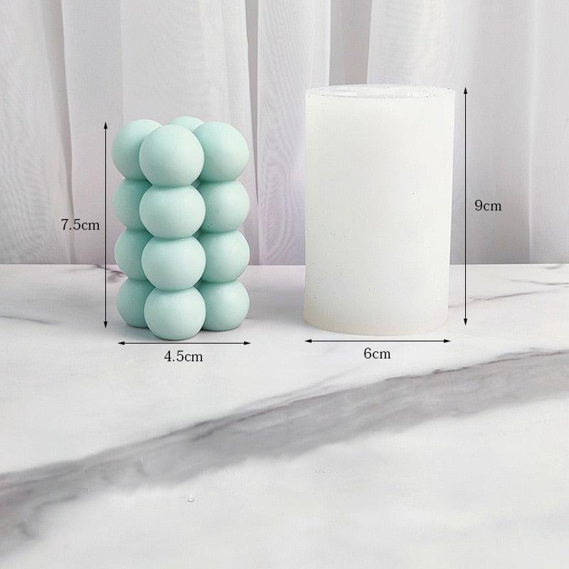 Lisslune | Bubble Ball and Cube Candle Molds Set - Innovative Craft Supplies for Candle Makers