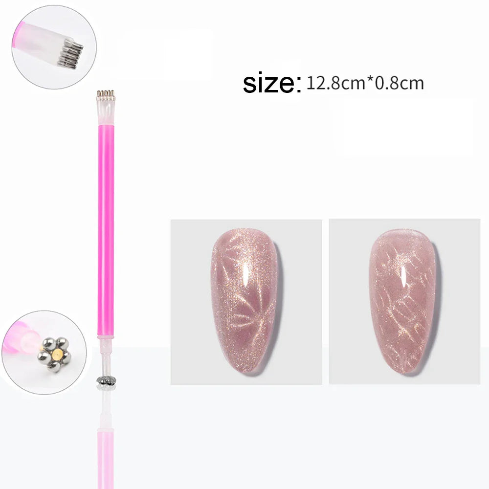 Rynx | Super Strong Thick Strip Magnet Cat Eyes Magnet for Nail Gel Polish 3D Line Strip Effect French Multi-Function Magnet Pen Tools