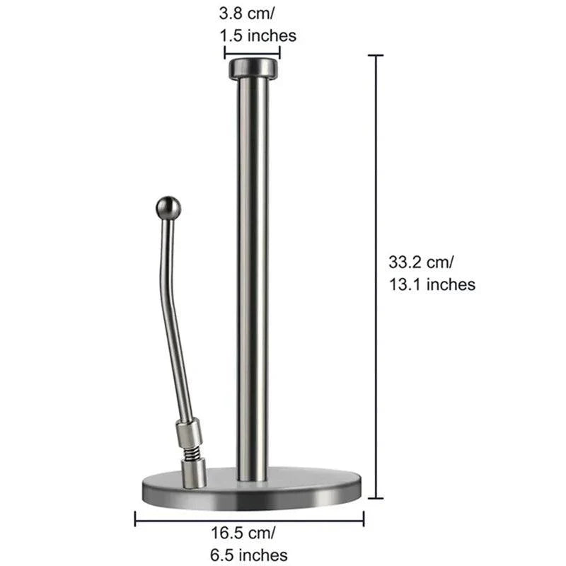 Lisslune | Elegant stainless steel paper roll holder for kitchen and bathroom