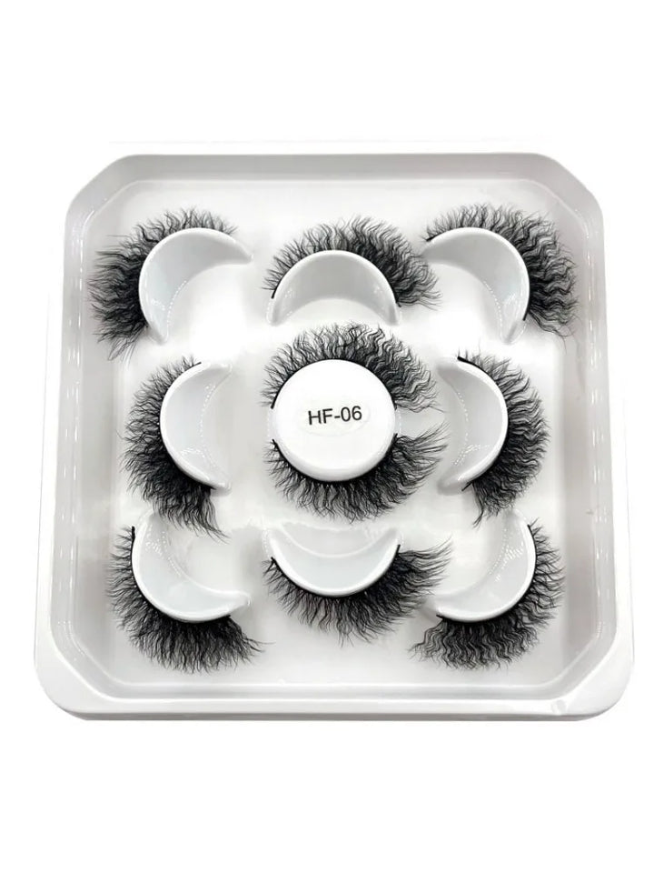 Rynx | New 5D Fluffy Curly Wool Lashes Minke Lashes Soft Natural Realistic Messy End Eye Extension Thick False Eyelashes Hotsale