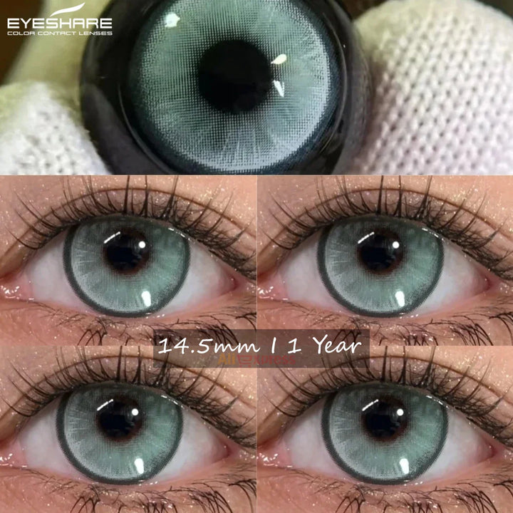 Rynx | Natural colored contact lenses for green eyes Blue contact lenses Brown beauty contact lenses Annual 2 pieces/pair Gray lenses