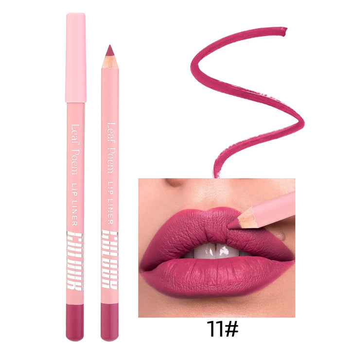 Rynx | 12 Color Matte Lipliner Pencil Waterproof Plumping Stain Lipstick Natural Nude Pink Lip Contours Pro Outline The Lips Contour Makeup