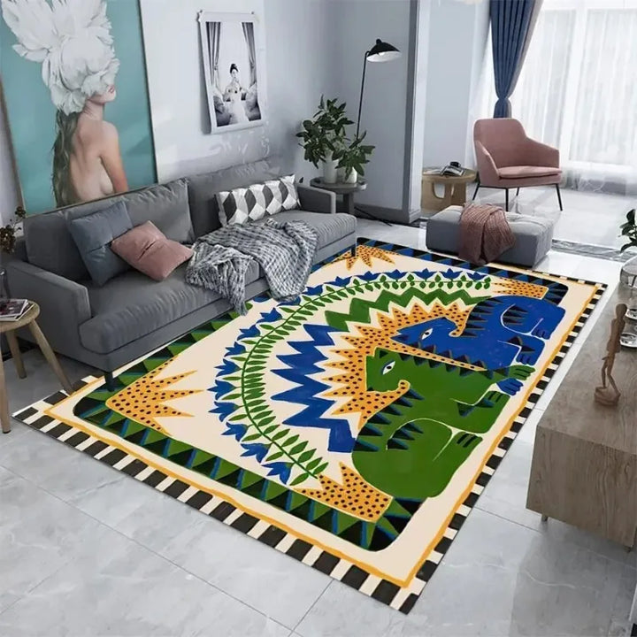Rynx | Creative Animal Living Room Large Rugs Lightweight Luxury Fashion Bedroom Decorative Rug Comfortable Easy Care Home Rug Carpet
