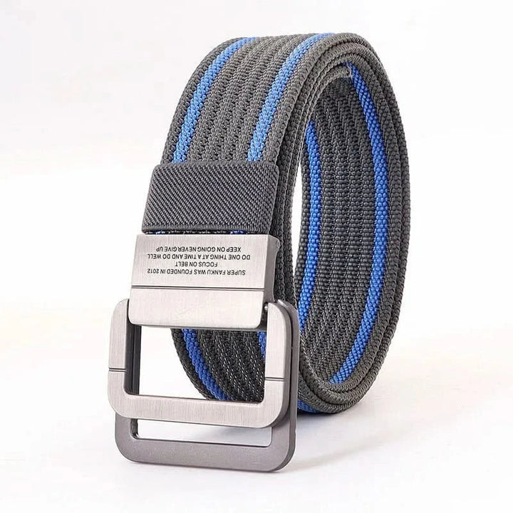 Lisslune | Unisex Canvas Belt – Double Metal Ring Buckle, Adjustable