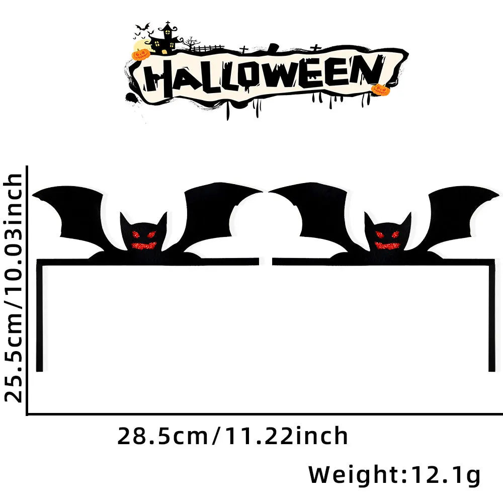 Rynx | Halloween Door Frame Decoration, Bats, Pumpkins, Spider Webs, Door and Window Corner Stickers, Halloween Home Decor