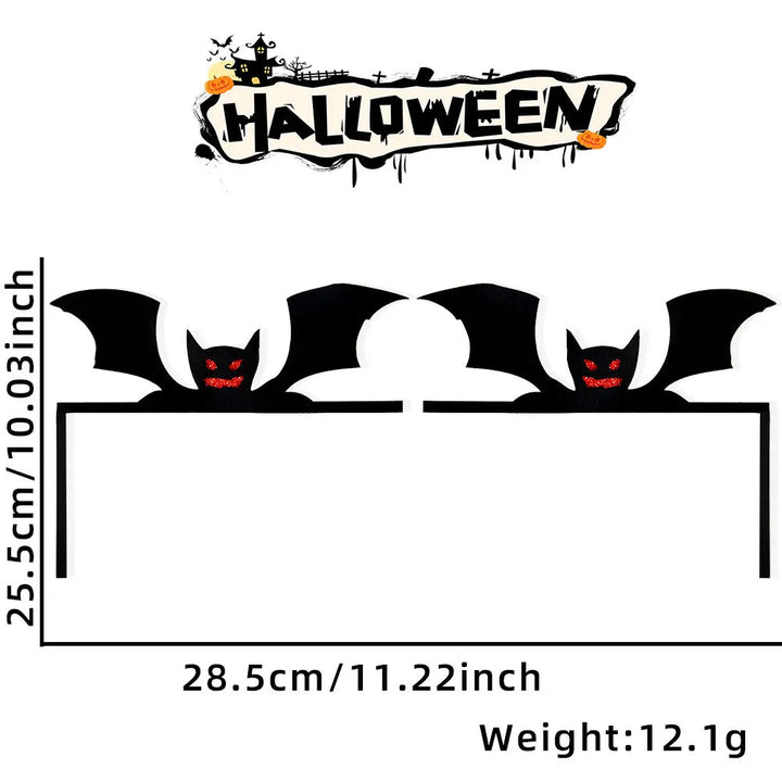 Rynx | Halloween Door Frame Decoration, Bats, Pumpkins, Spider Webs, Door and Window Corner Stickers, Halloween Home Decor